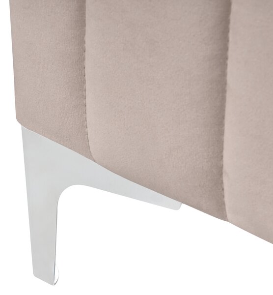 Postel Umělý samet LUNAN 120 x 200 cm Taupe