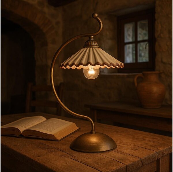 ONLI - Stolní lampa ROSINA 1xE14/6W/230V bronzová
