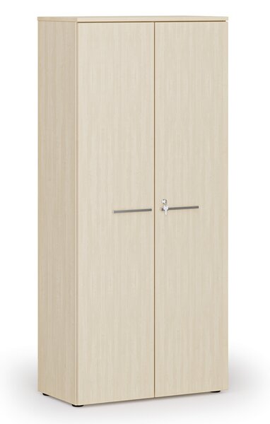 Kancelářská skříň s dveřmi PRIMO WOOD, 800 x 420 x 1781 mm, bříza