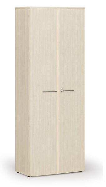 Kancelářská skříň s dveřmi PRIMO WOOD, 800 x 420 x 2128 mm, bříza