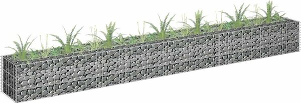 VidaXL Gabionový vyvýšený záhon pozinkovaná ocel 270 x 30 x 30 cm [145637]