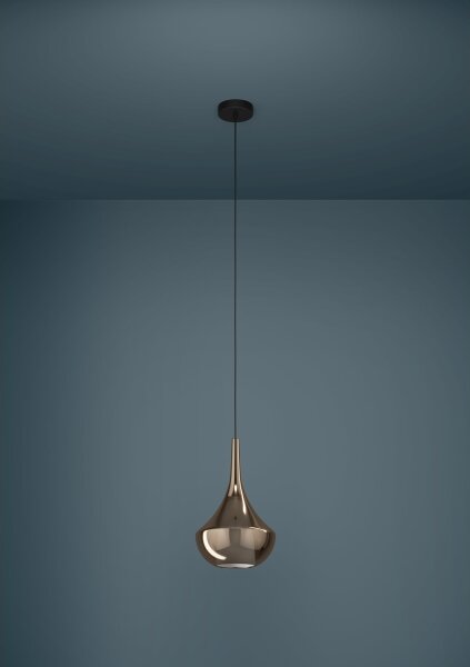 Eglo 390438 - Lustr na lanku ALMOSTER 1xE27/28W/230V měděná