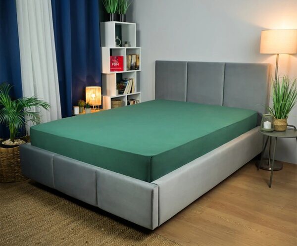 Prostěradlo JERSEY s gumou 80x200 cm ZELENÁ 100% bavlna