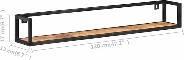 VidaXL Nástěnné police 2 ks 1120 cm hrubé mangovníkové dřevo [320673]