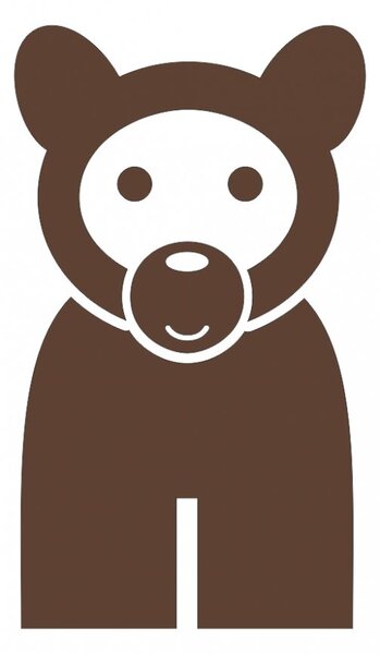 Medvídě - samolepky na zeď lesní zvířátka tmavě červená