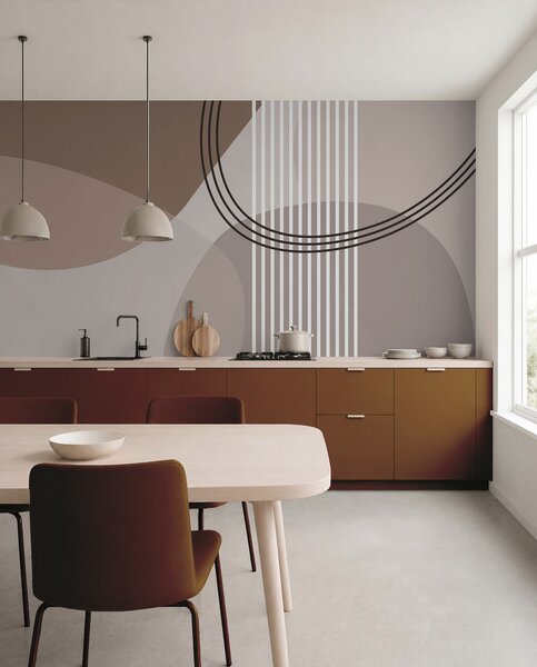 Fototapety Geometrické linie abstrakce a kruh minimalismus moderní styl , Fototapety abstraktní, w08173 : uwalls.cz