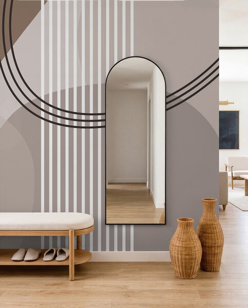 Fototapety Geometrické linie abstrakce a kruh minimalismus moderní styl , Fototapety abstraktní, w08173 : uwalls.cz