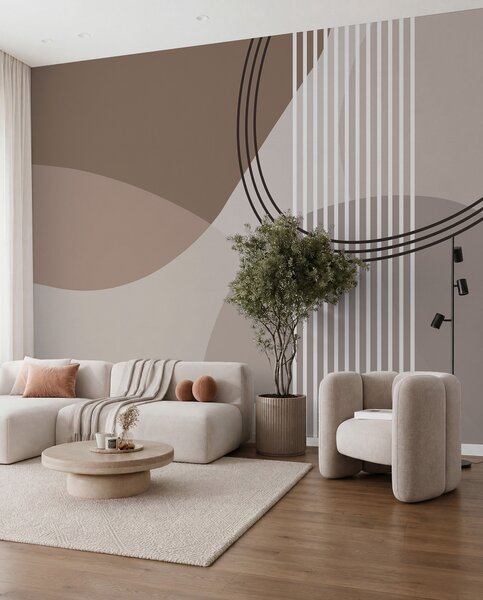 Fototapety Geometrické linie abstrakce a kruh minimalismus moderní styl , Fototapety abstraktní, w08173 : uwalls.cz