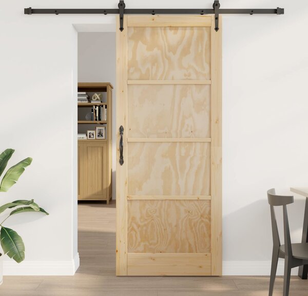 VidaXL Posuvné dveře ORKDAL 86 x 211 cm Masivní borovicové dřevo [3445610] Barva: Přírodní