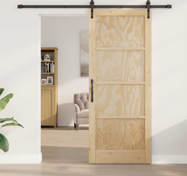 VidaXL Posuvné dveře ORKDAL 86 x 211 cm Masivní borovicové dřevo [3445610] Barva: Přírodní