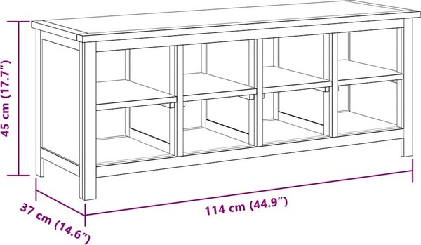 VidaXL Botník 114 x 37 x 45 cm masivní dubové dřevo [327436]