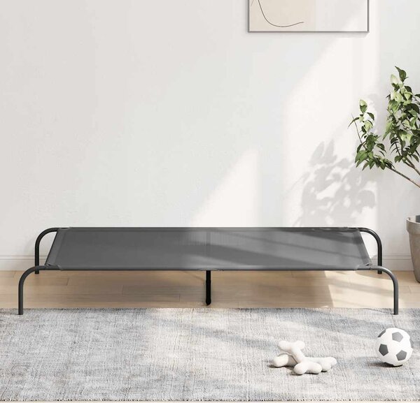 VidaXL Zvýšený pelíšek pro psy 150x90x20 cm Textilén a ocel [42000837] Barva: Šedá