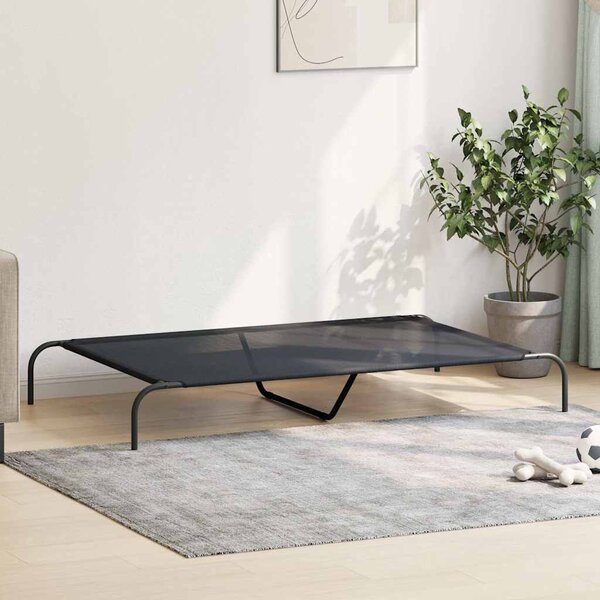 VidaXL Zvýšený pelíšek pro psy 150x90x20 cm Textilén a ocel [42000837] Barva: Šedá