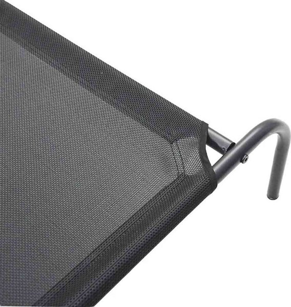 VidaXL Zvýšený pelíšek pro psy 150x90x20 cm Textilén a ocel [42000837] Barva: Šedá