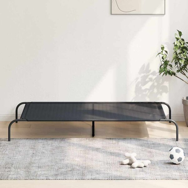 VidaXL Zvýšený pelíšek pro psy 150x90x20 cm Textilén a ocel [42000837] Barva: Šedá