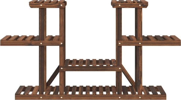 VidaXL Stojan na květiny 110 x 25 x 73 cm masivní jedlové dřevo [362854] Barva: Hnědá