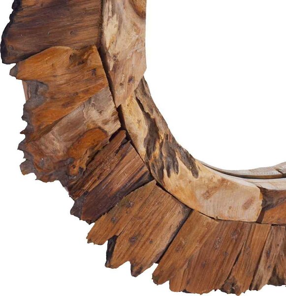 VidaXL Nástěnné zrcadlo 60 cm teak kulaté [288804]