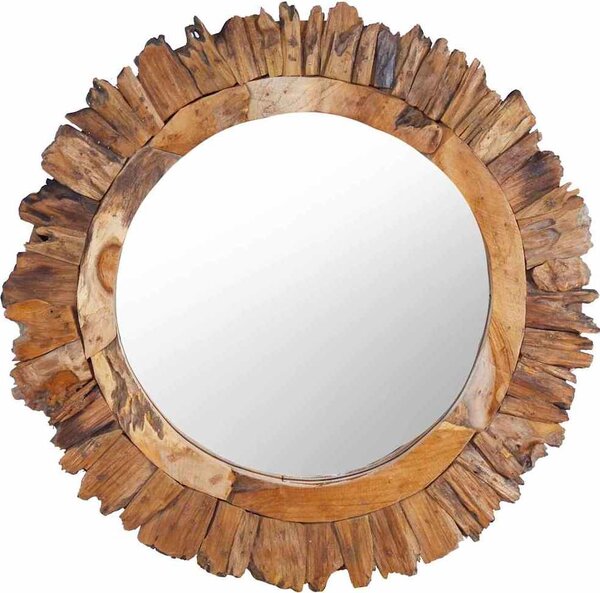 VidaXL Nástěnné zrcadlo 60 cm teak kulaté [288804]