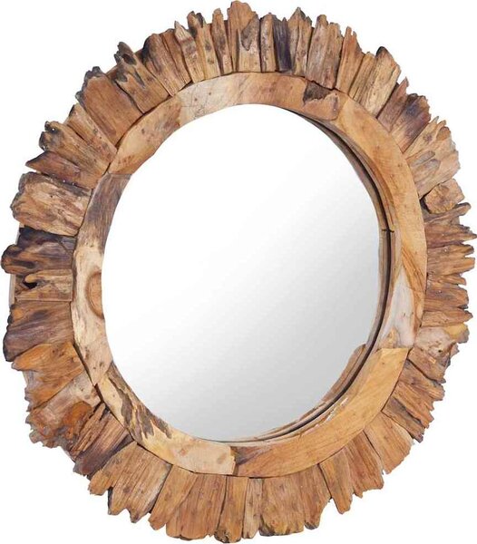 VidaXL Nástěnné zrcadlo 60 cm teak kulaté [288804]