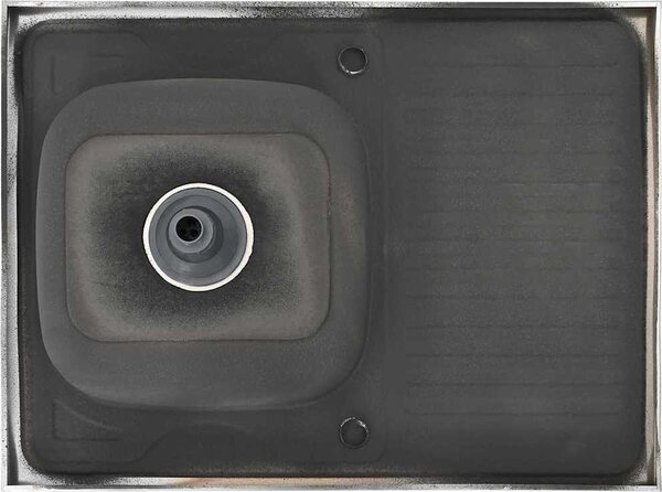 VidaXL Kuchyňský dřez s odtokem stříbrný 800x600x155 mm nerezová ocel [147233]