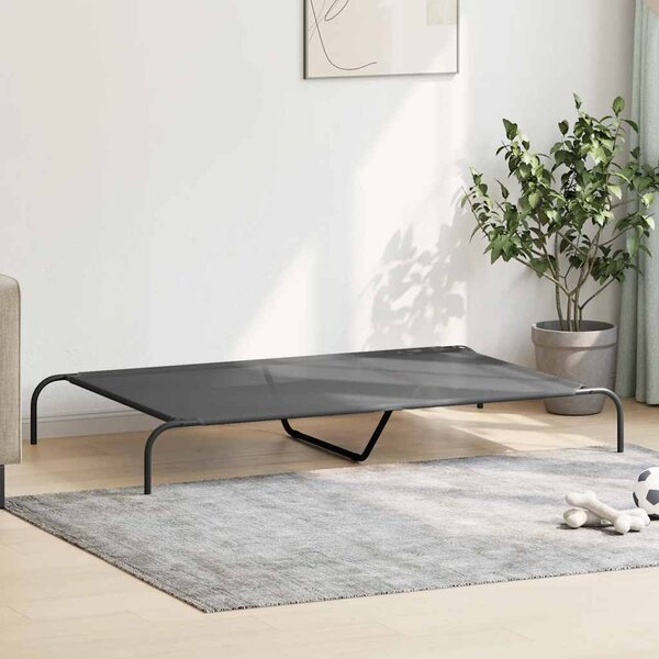 VidaXL Zvýšený pelíšek pro psy 150x90x20 cm Textilén a ocel [42000837] Barva: Šedá