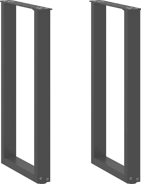VidaXL Nohy konzolového stolku ve tvaru U, 2 ks, ocel, 28 x (72-73) cm, ocel [4013170] Barva: Černá