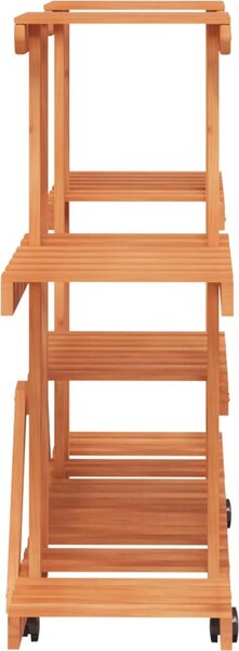 VidaXL Stojan na květiny na kolečkách 110x25x78 cm masivní jedle [362856] Barva: světle hnědá