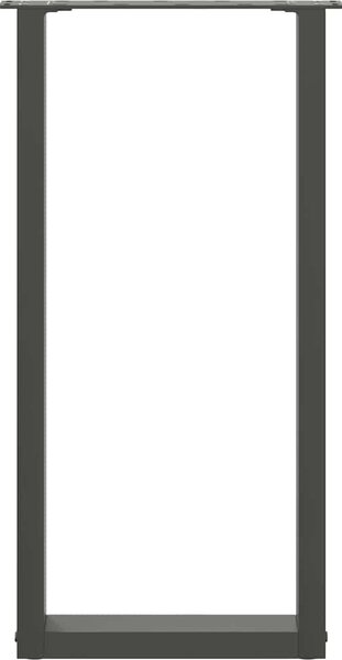 VidaXL Nohy konzolového stolku ve tvaru U, 2 ks, ocel, 28 x (72-73) cm, ocel [4013170] Barva: Černá