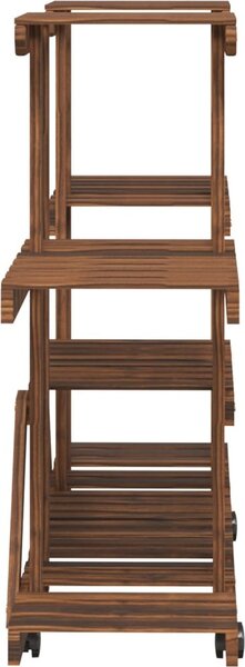 VidaXL Stojan na květiny na kolečkách 110x25x78 cm masivní jedle [362856] Barva: světle hnědá