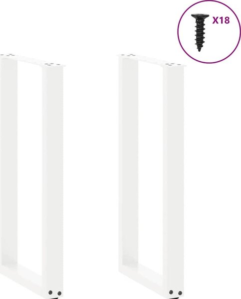 VidaXL Nohy konzolového stolku ve tvaru U, 2 ks, ocel, 28 x (72-73) cm, ocel [4013170] Barva: Černá