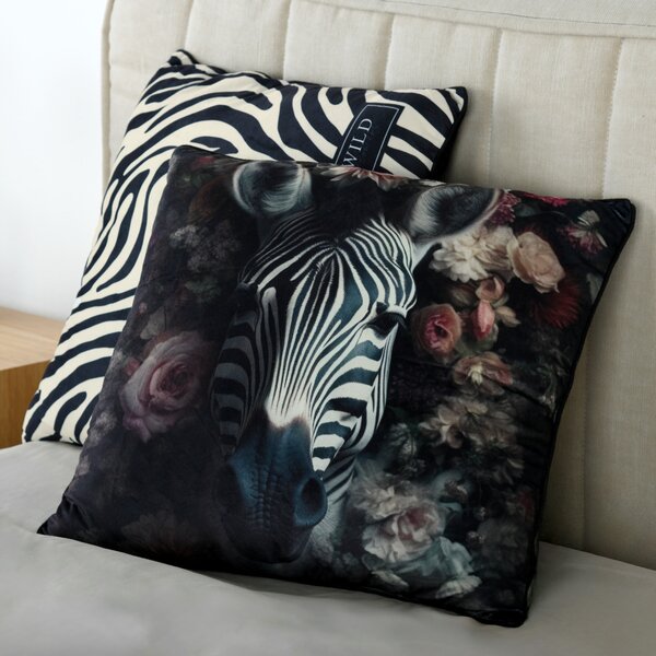 Polštář WILD FLOWER zebra, 50x50 cm
