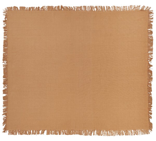 Přikrývka na postel YERBENT Bavlna 220 x 240 cm Zlatohnědá