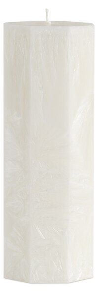 Osmistěnná přírodní svíčka z palmového vosku 6x16 cm