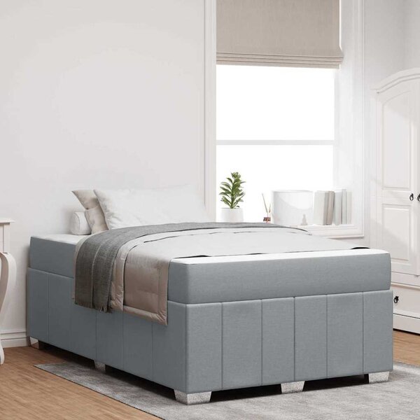 VidaXL Rám postele s matrací 120 x 190 cm textil [3398278] Barva: světle šedá