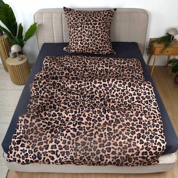 Povlečení WILD FLOWER leopard, 70x90 a 135x200 cm