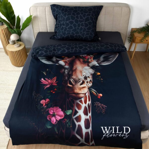 Povlečení WILD FLOWER žirafa, 70x90 a 135x200 cm