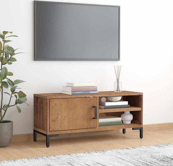 VidaXL TV stolek 90 x 30 x 40 cm masivní borové dřevo [349915] Barva: Hnědá