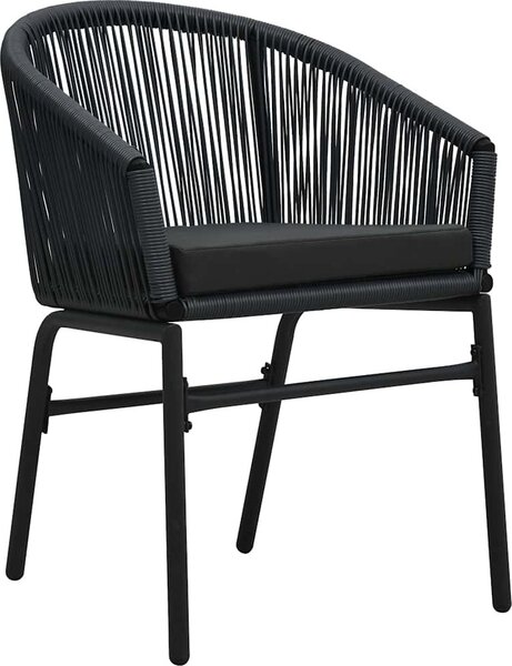 VidaXL 9dílný zahradní jídelní set [3099250] Barva: Černá