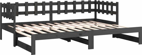 VidaXL Výsuvná postel 2x (90 x 200) cm masivní borovice [820773] Barva: Bílá