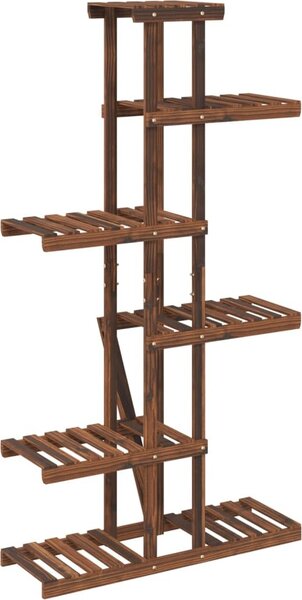 VidaXL Stojan na květiny 75 x 25 x 140,5 cm masivní jedlové dřevo [362866] Barva: Hnědá