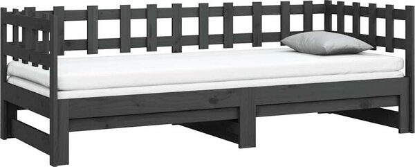 VidaXL Výsuvná postel 2x (90 x 200) cm masivní borovice [820773] Barva: Bílá