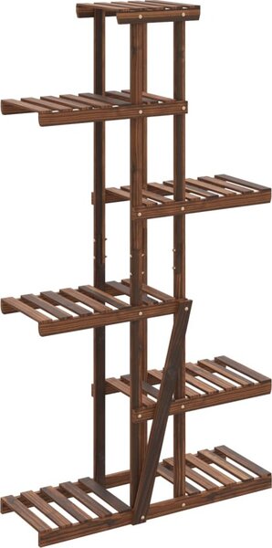 VidaXL Stojan na květiny 75 x 25 x 140,5 cm masivní jedlové dřevo [362866] Barva: Hnědá
