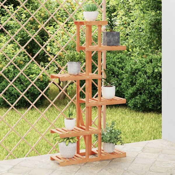 VidaXL Stojan na květiny 75 x 25 x 140,5 cm masivní jedlové dřevo [362866] Barva: Hnědá