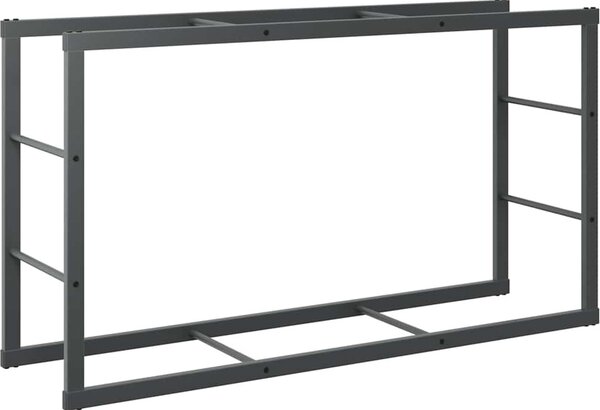 VidaXL Stojan na palivové dřevo černý 110x30x61 cm ocel [4018466]