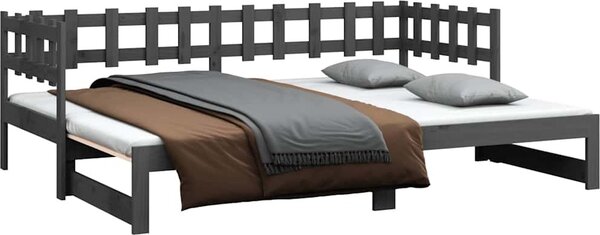 VidaXL Výsuvná postel 2x (90 x 200) cm masivní borovice [820773] Barva: Bílá