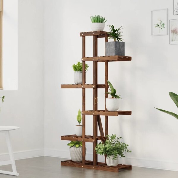 VidaXL Stojan na květiny 75 x 25 x 140,5 cm masivní jedlové dřevo [362866] Barva: Hnědá