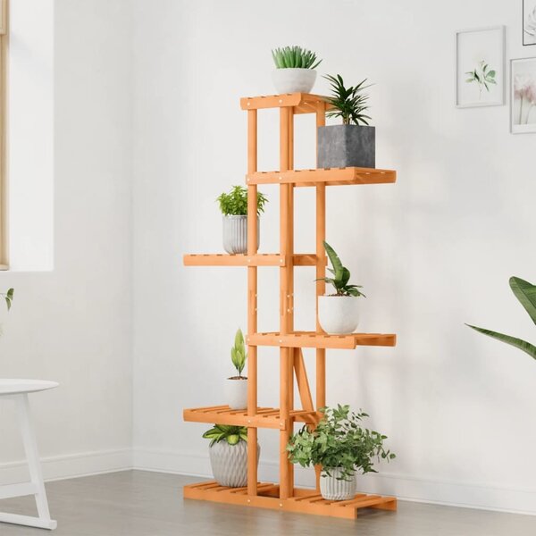 VidaXL Stojan na květiny 75 x 25 x 140,5 cm masivní jedlové dřevo [362866] Barva: Hnědá