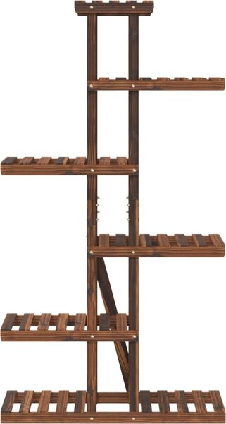 VidaXL Stojan na květiny 75 x 25 x 140,5 cm masivní jedlové dřevo [362866] Barva: Hnědá