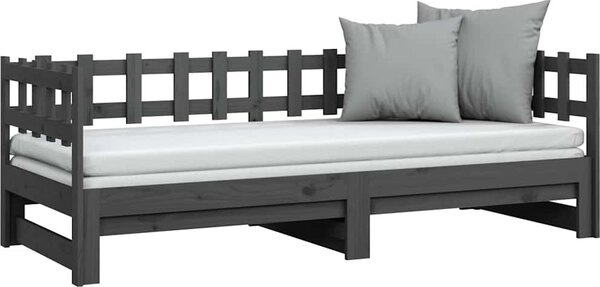 VidaXL Výsuvná postel 2x (90 x 200) cm masivní borovice [820773] Barva: Bílá