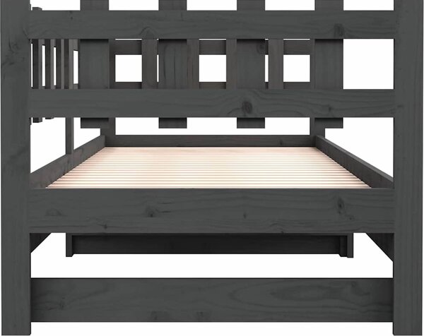 VidaXL Výsuvná postel 2x (90 x 200) cm masivní borovice [820773] Barva: Bílá